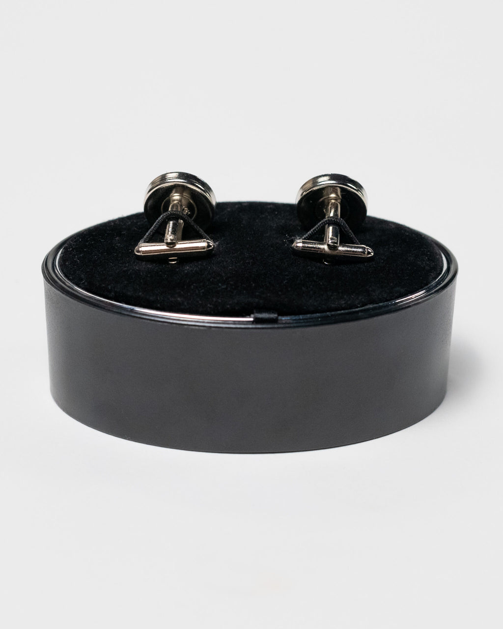 Berti Mode Collection - Gemelli rotondi con inserto in raso blu