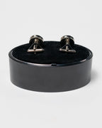 Berti Mode Collection - Gemelli rotondi con inserto in raso blu