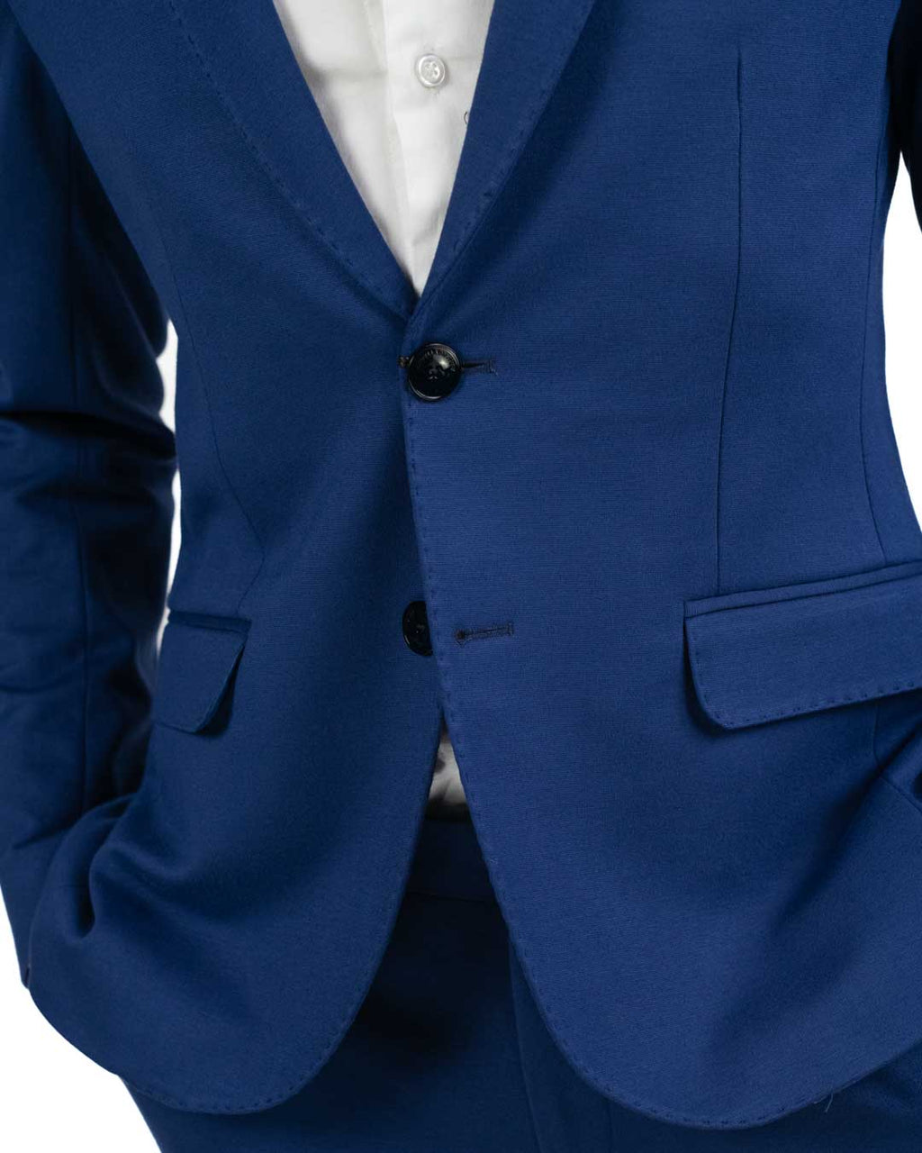 Langella - Abito punto milano bluette