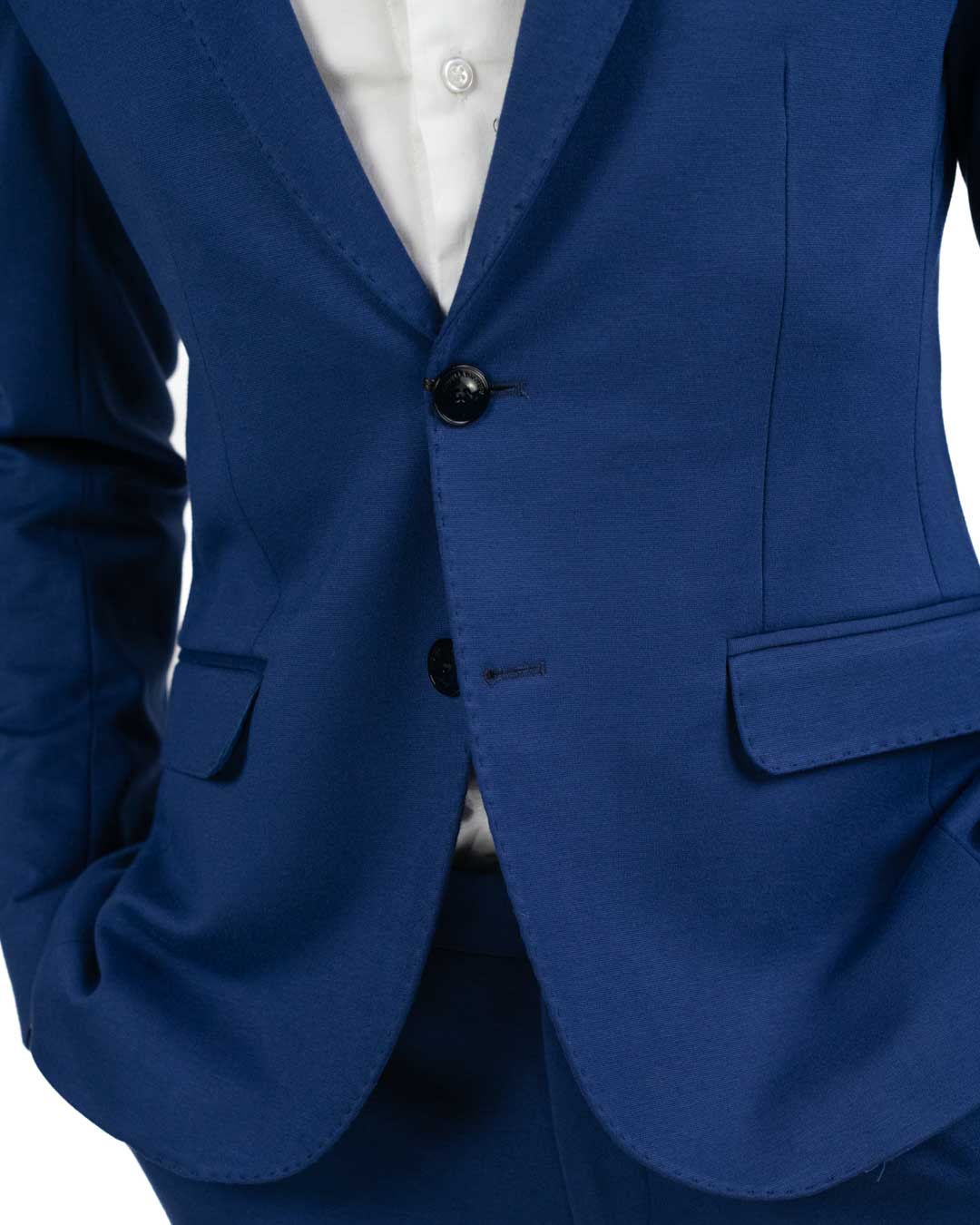 Langella - Abito punto milano bluette