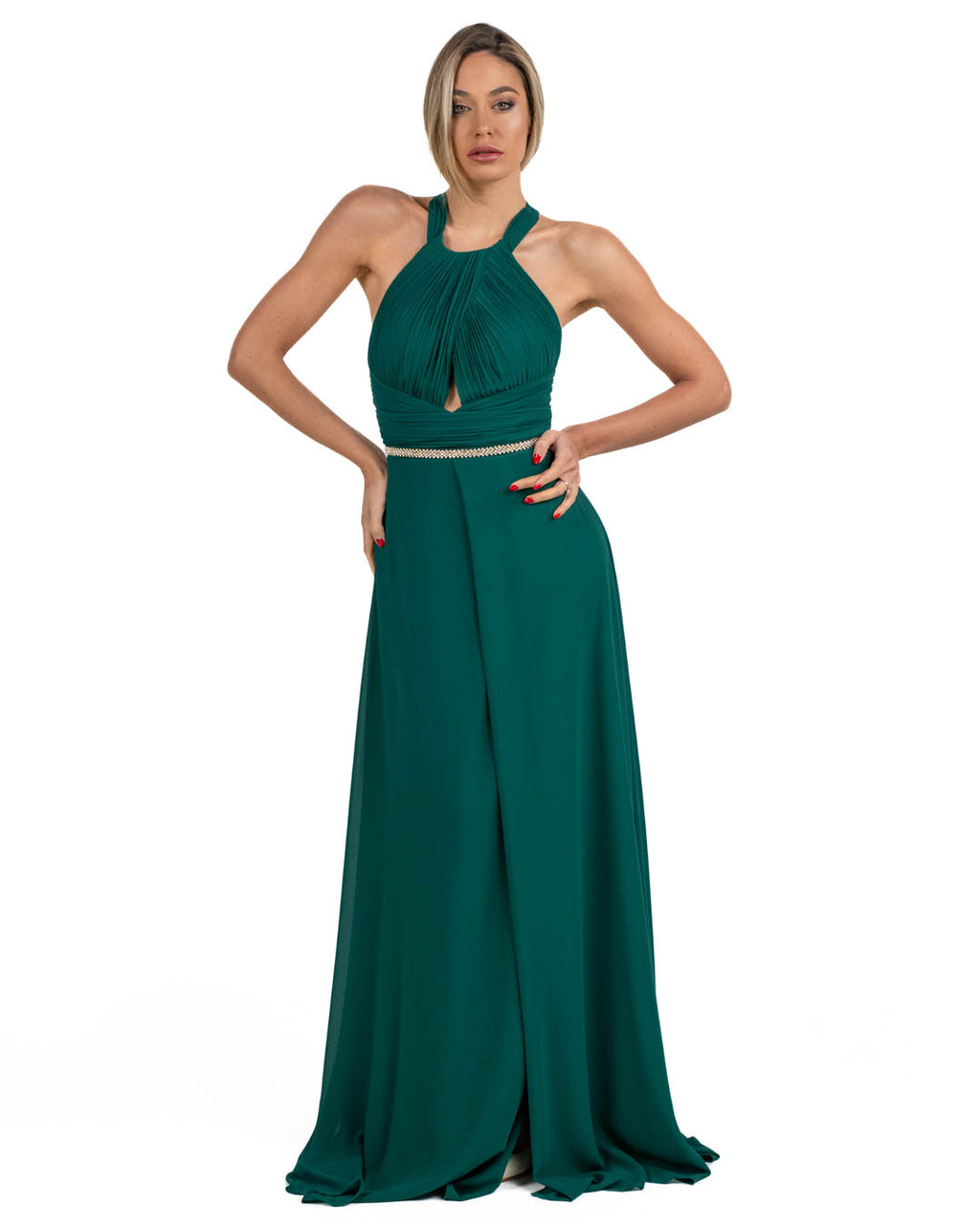 Berti Mode Collection - Abito lungo verde