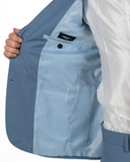 Langella - Abito in fresco lana azzurro