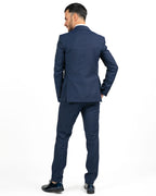 Langella - Abito in fresco lana blu