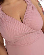 Berti Mode Collection - Abito lungo rosa cipria