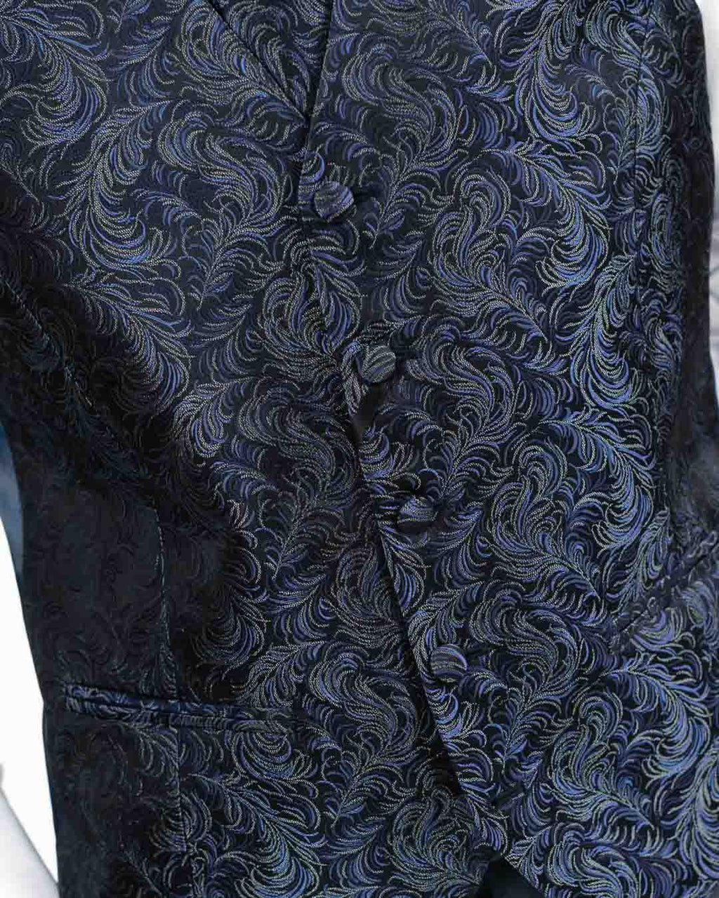 Lebole - Gilet in fantasia blu notte