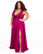 Berti Mode Collection - Abito lungo  fucsia