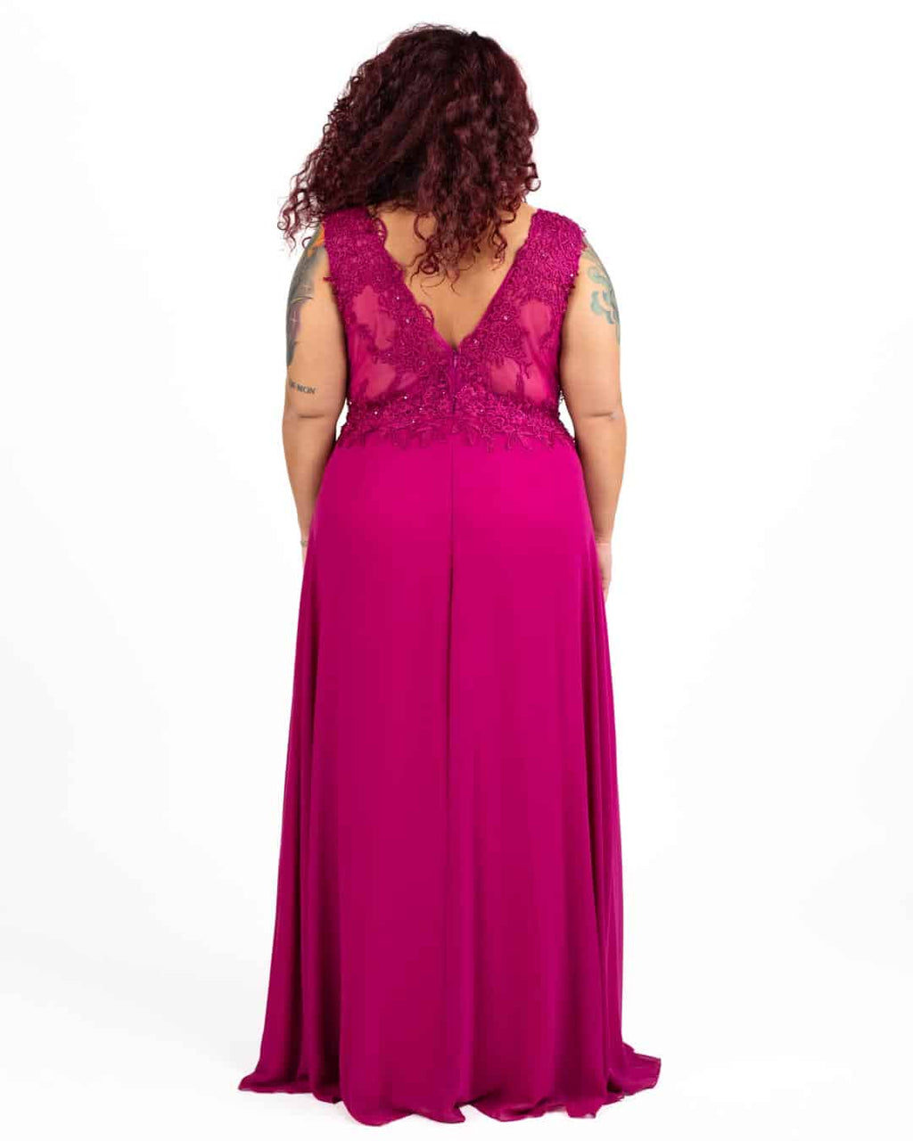 Berti Mode Collection - Abito lungo  fucsia