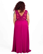 Berti Mode Collection - Abito lungo  fucsia