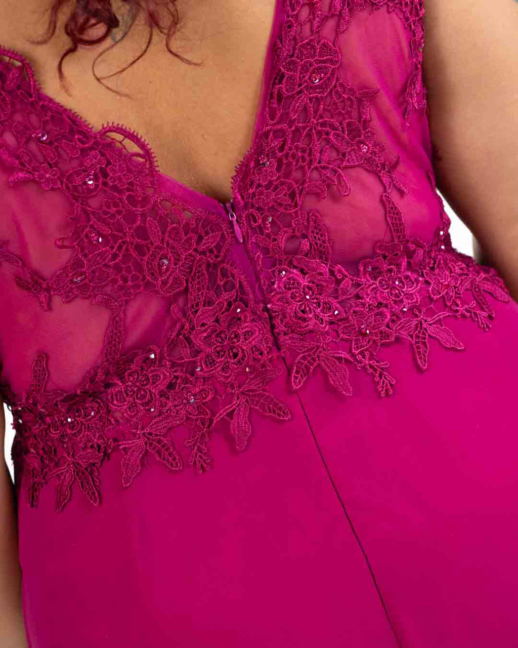 Berti Mode Collection - Abito lungo  fucsia