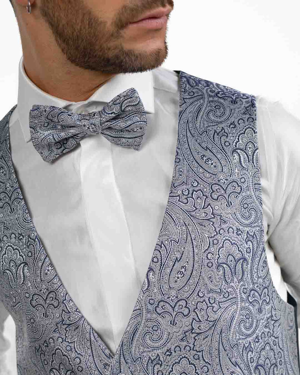 Paolo Da Ponte - Gilet paisley perla
