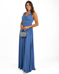 Berti Mode Collection - Abito chiffon celeste