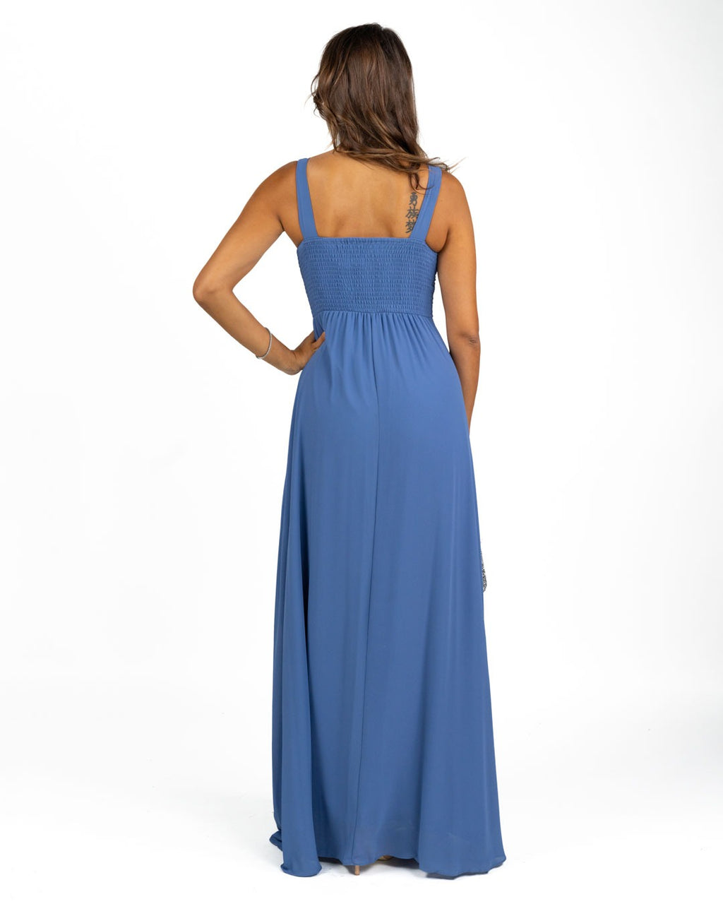 Berti Mode Collection - Abito chiffon celeste
