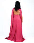 Berti Mode Collection - Abito asimmetrico fucsia