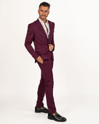 Langella - Completo stretch colore vino