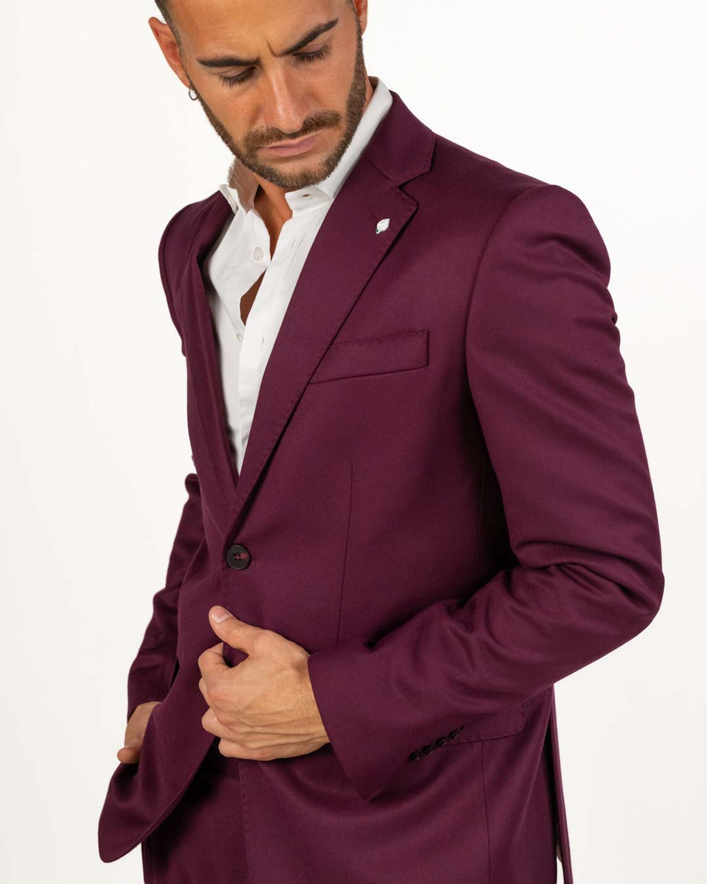 Langella - Completo stretch colore vino