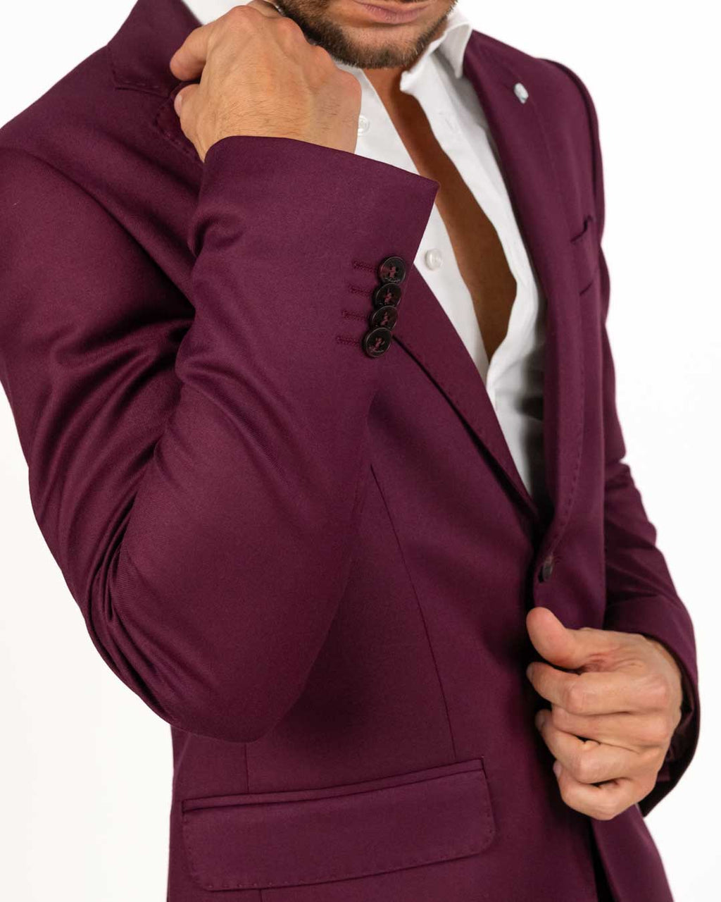 Langella - Completo stretch colore vino
