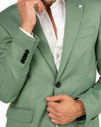 Langella - Completo monopetto stretch colore salvia