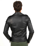 Berti Mode Collection - Giubbotto bomber in pelle vera nero