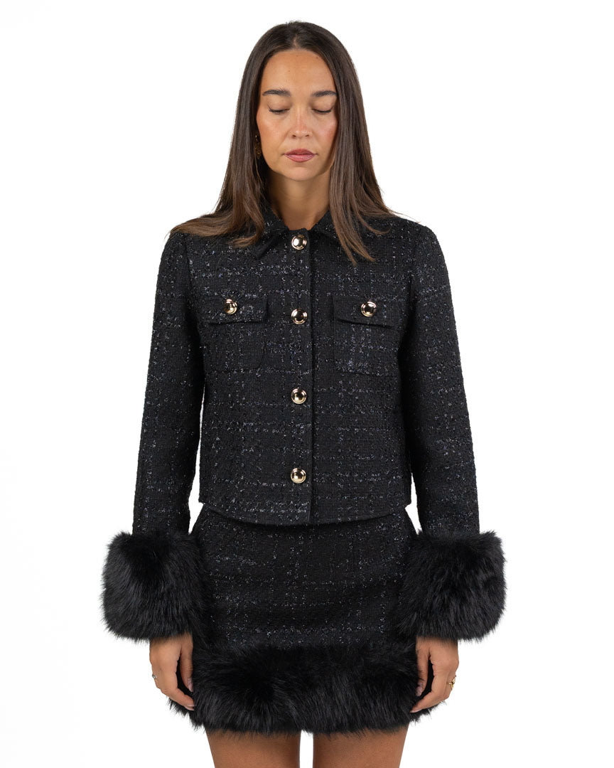 Giacca In Tweed Bouclé Con Bottoni Dorati - Gaudì