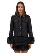 Giacca In Tweed Bouclé Con Bottoni Dorati - Gaudì