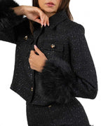 Giacca In Tweed Bouclé Con Bottoni Dorati - Gaudì