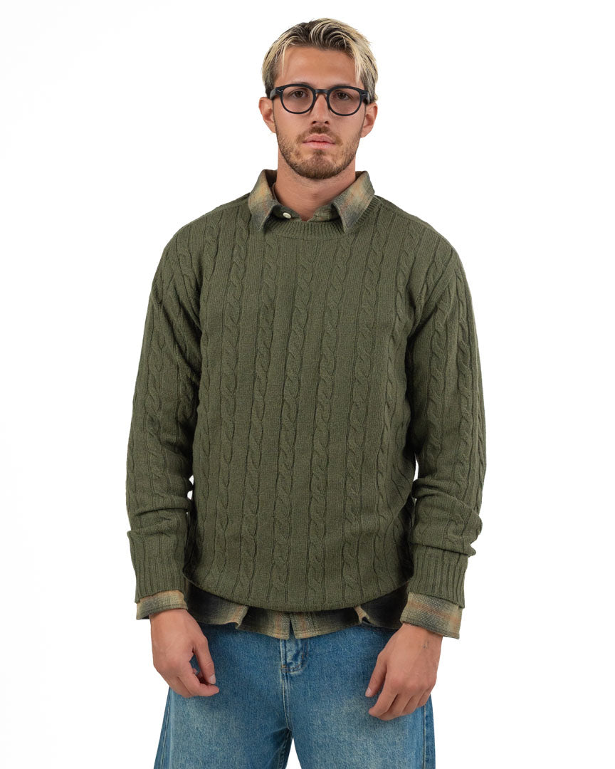 Maglione Lavorato a Trecce - Berti Mode Collection