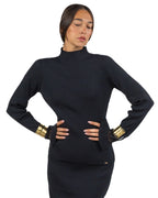Maglia Lupetto a Coste con Dettaglio Polsini - Gaudì