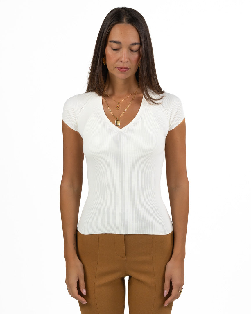 T-Shirt  in Maglia a Costine - Marella