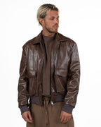 Giubbotto Bombeur in Ecopelle Vintage - Imperial