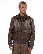 Giubbotto Bombeur in Ecopelle Vintage - Imperial