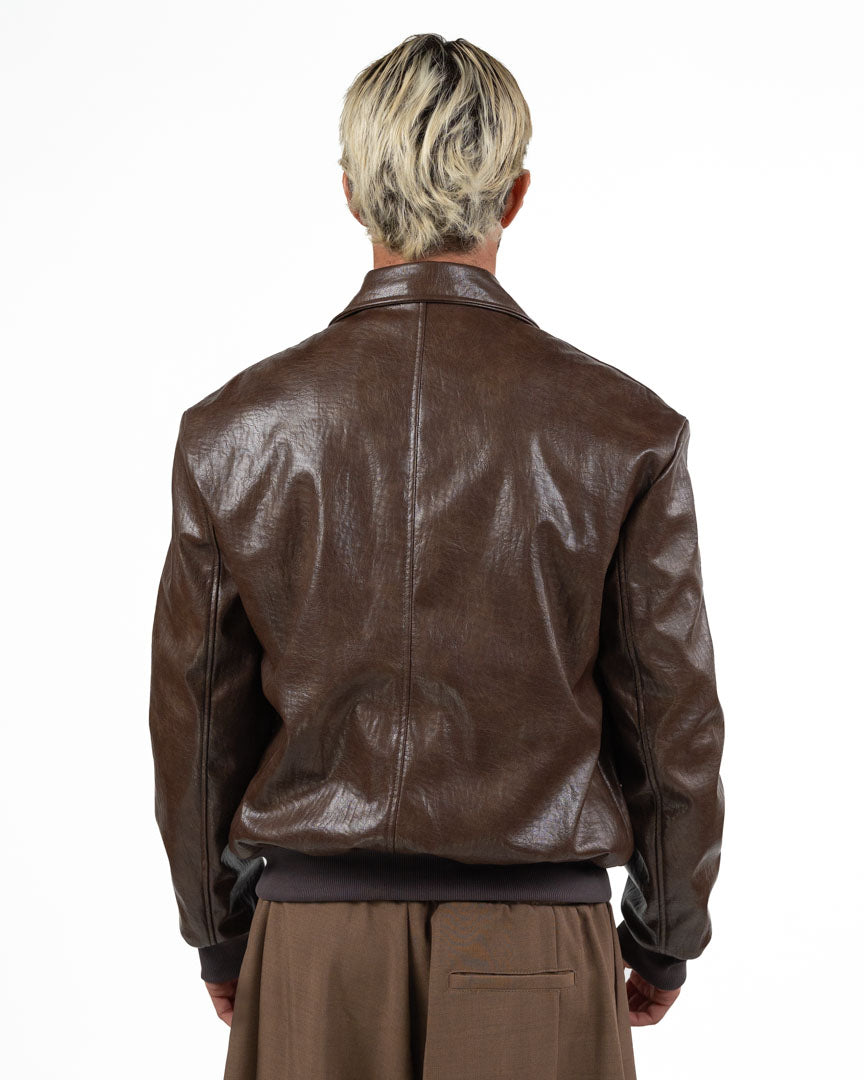 Giubbotto Bombeur in Ecopelle Vintage - Imperial
