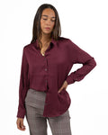 Camicia in Satin Bordeaux - Emme Marella