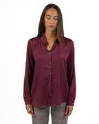 Camicia in Satin Bordeaux - Emme Marella