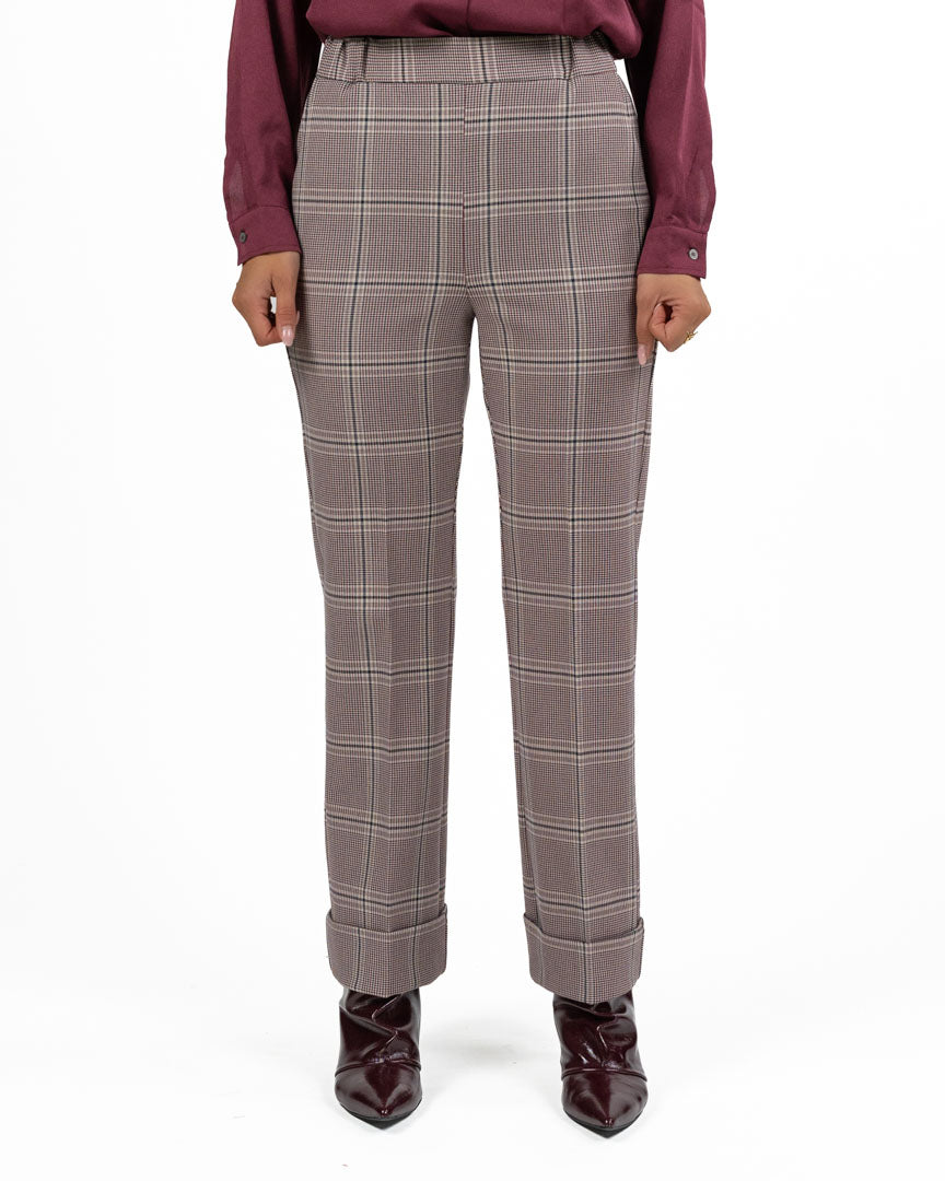 Pantalone a Quadri con Risvolto - Emme Marella