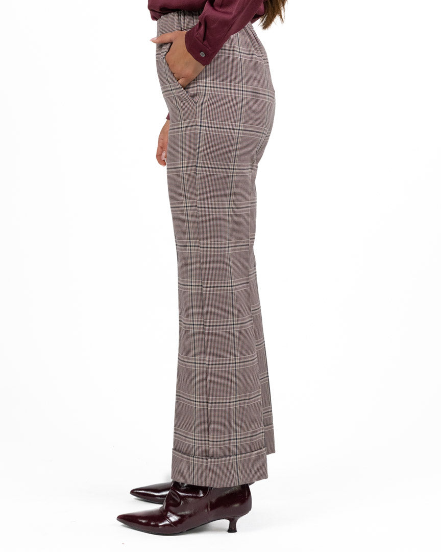 Pantalone a Quadri con Risvolto - Emme Marella