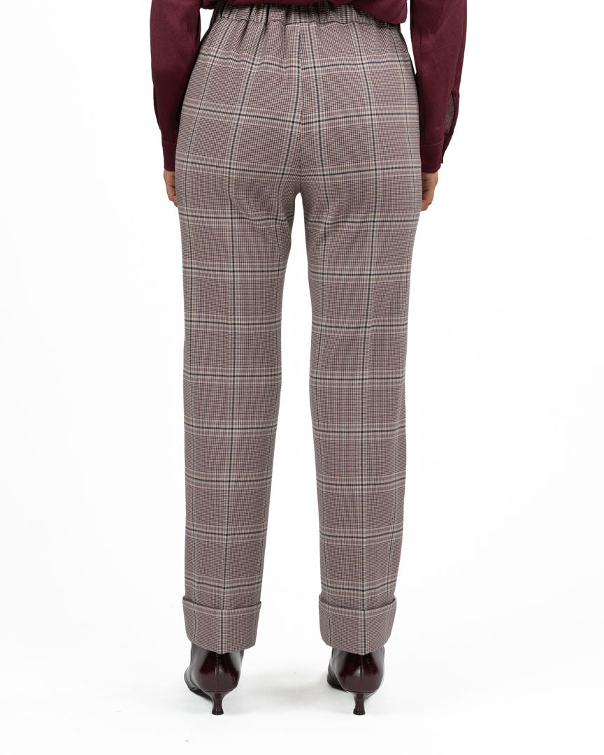 Pantalone a Quadri con Risvolto - Emme Marella
