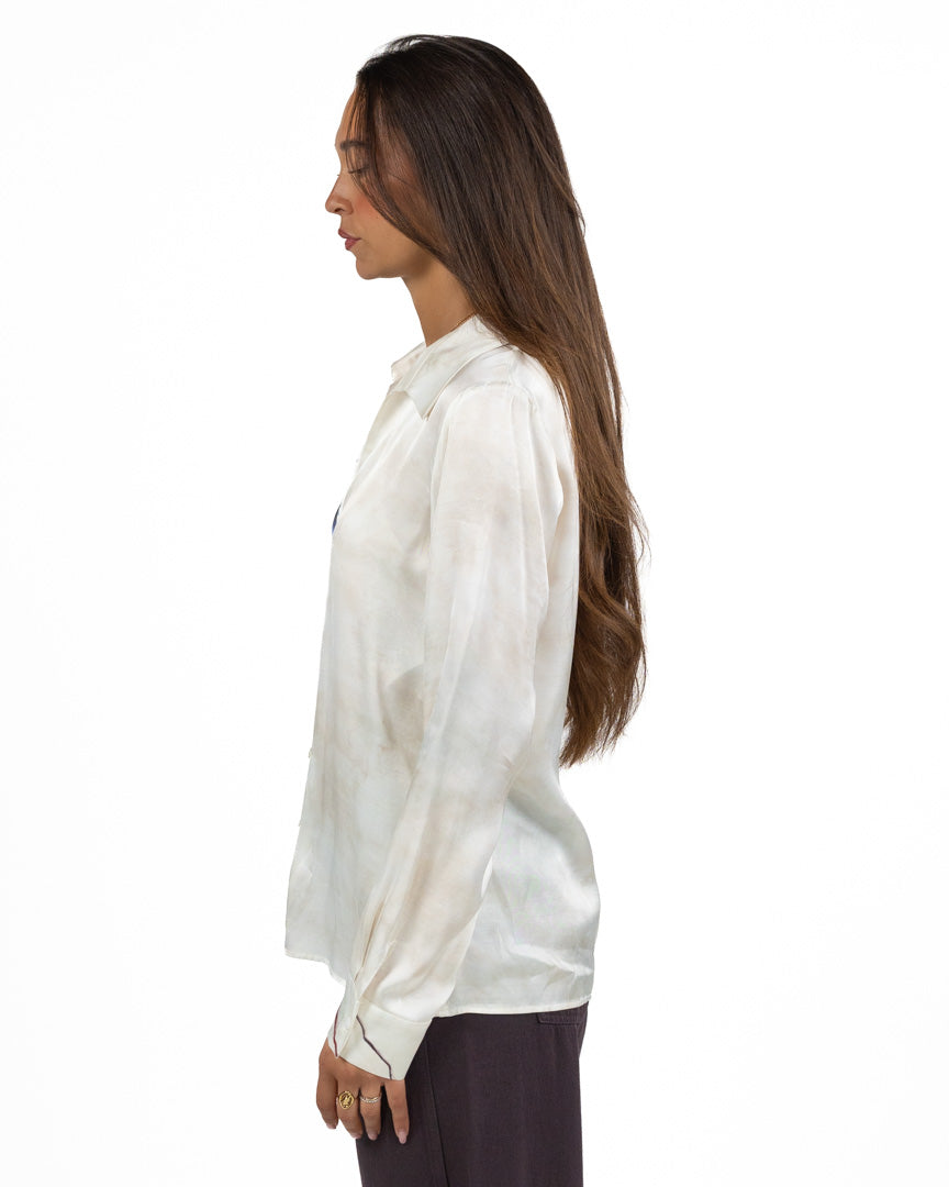 Camicia in Satin a Stampa Floreale - Pennyblack