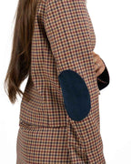 Blazer Corto Micro Check con Toppe - Pennyblack