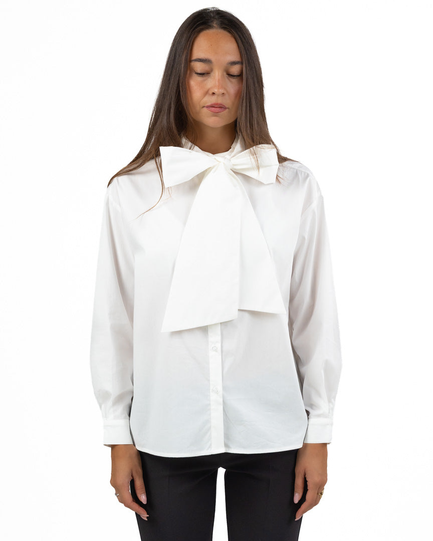 Camicia Bianca con Maxi Fiocco – Bianco Ottico - Gaudì