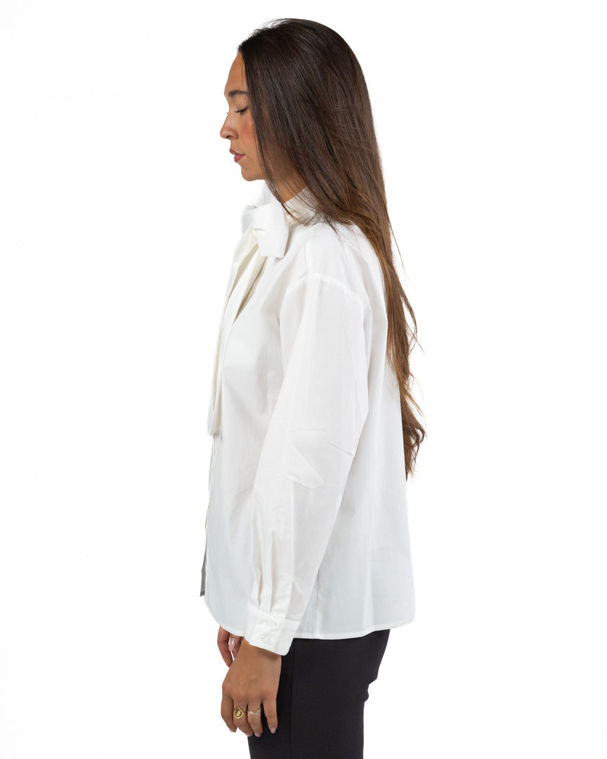 Camicia Bianca con Maxi Fiocco – Bianco Ottico - Gaudì