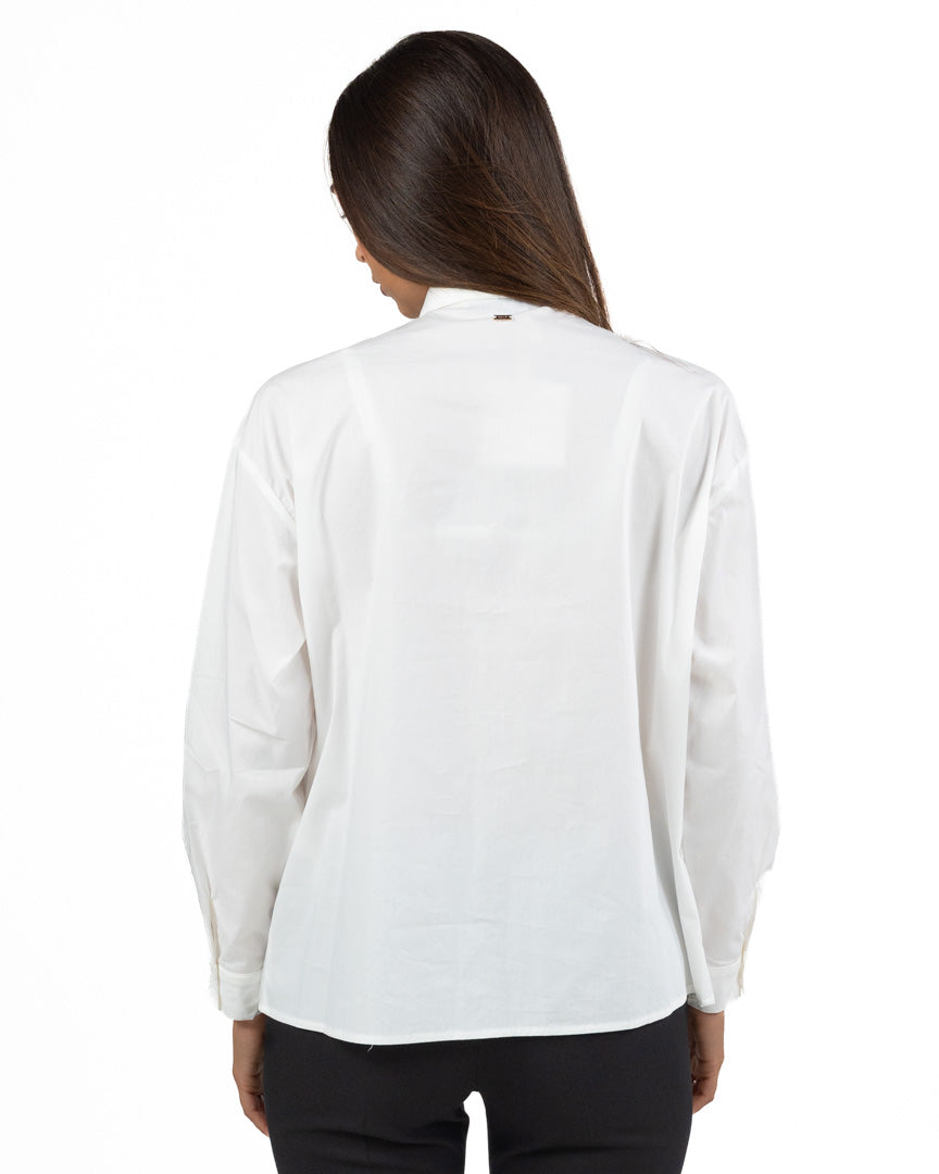 Camicia Bianca con Maxi Fiocco – Bianco Ottico - Gaudì