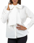 Camicia Bianca con Maxi Fiocco – Bianco Ottico - Gaudì