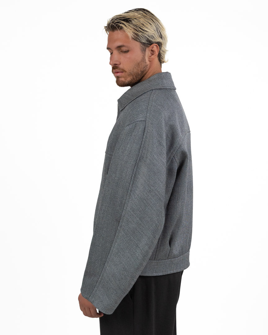 Giubbotto Corto in Panno con Zip - I'm Brian