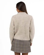 Maglione Polo in Maglia Costa Inglese – Beige Melange - Have One