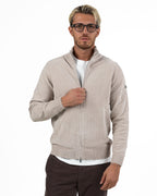 Cardigan Full Zip in Maglia – Beige - Unity