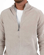 Cardigan Full Zip in Maglia – Beige - Unity