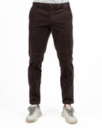 Pantaloni Chino in Velluto Costa Fine – Marrone Testa di Moro - At.p.co
