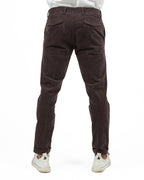 Pantaloni Chino in Velluto Costa Fine – Marrone Testa di Moro - At.p.co