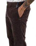Pantaloni Chino in Velluto Costa Fine – Marrone Testa di Moro - At.p.co