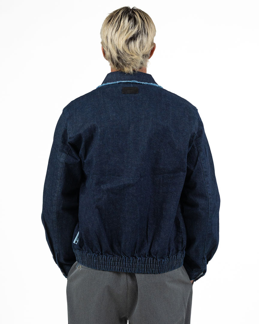 Giacca in Denim con Dettagli Frayed - Berna